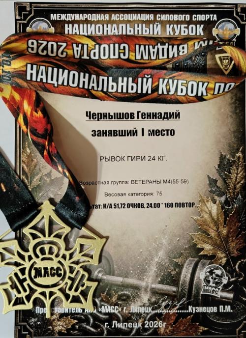 Принял участие в соревнованиях в г. Липецке, которые прошли в фитнес-клубе Сафари. 01