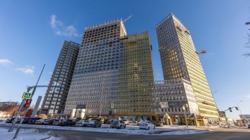 Брутальный, лаконичный комплекс Проспект Мира Компаунд в Екатеринбурге, проект архитектурного бюро  а. лен, все ближе к завершению. 04