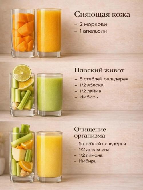 3 напитка для красоты и лёгкости.
