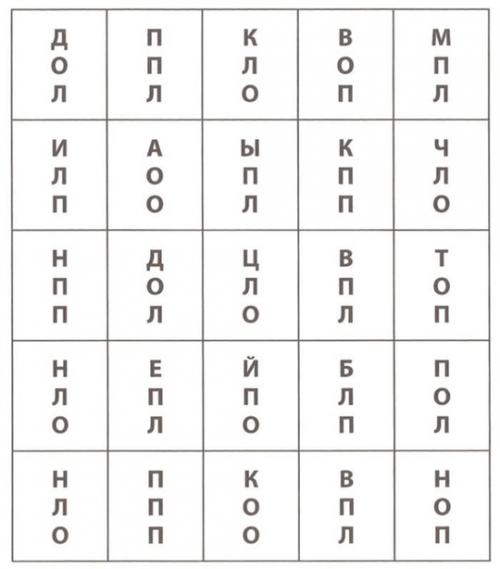 Нейропсихологическое упражнение Алфавит. 02 Нейропсихологическое упражнение Алфавит. 02