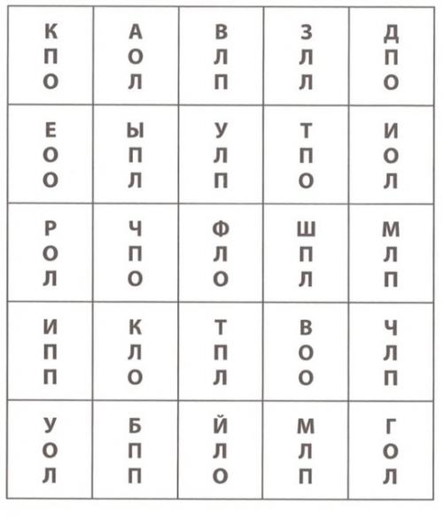 Нейропсихологическое упражнение Алфавит. 03 Нейропсихологическое упражнение Алфавит. 03