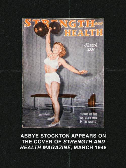 Редактированное фото в цвете звезды силовых видов спорта и бодибилдинга эбби стоктон, на выставке физической культуры Вика танни, 1946 год. 01