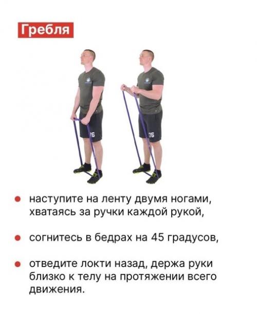 Самые простые упражнения с фитнес - резинкой для подтянутого тела после 30 лет. 02