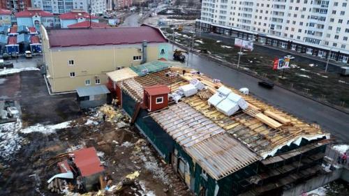 Точной даты окончания строительства АТБ - Маркета в масанах нет. 05