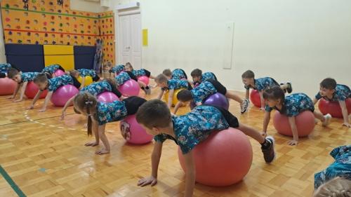 Знаете ли вы, что одним из самых любимых занятий в нашем детском саду, по праву считается детский фитнес с использованием фитболов! 02
