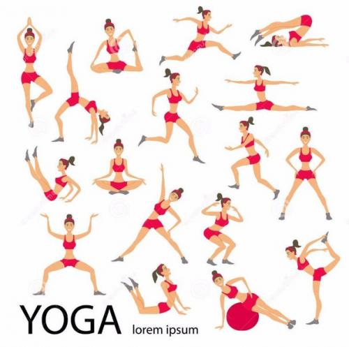 Лучшие иллюстрации йоги и пилатеса? 03