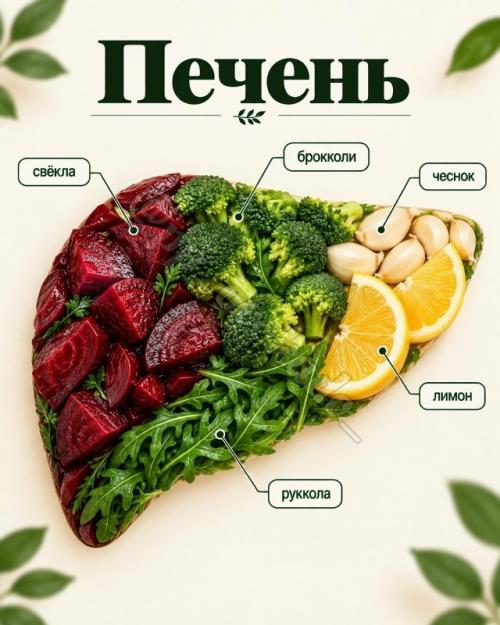 Еда не Лечит органы по отдельности - но то, что мы едим каждый день, действительно может поддерживать работу разных систем организма. 06
