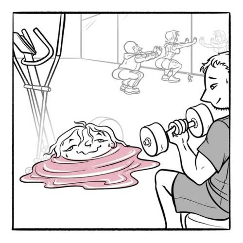 Физкульт.  Ходили мы тут давеча в энтот ваш фитнес - зал. 02