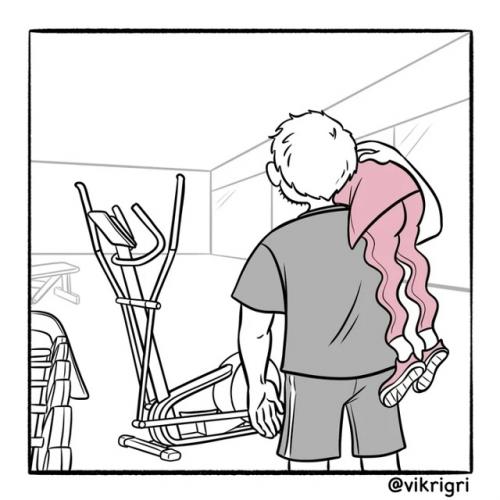 Физкульт.  Ходили мы тут давеча в энтот ваш фитнес - зал. 03