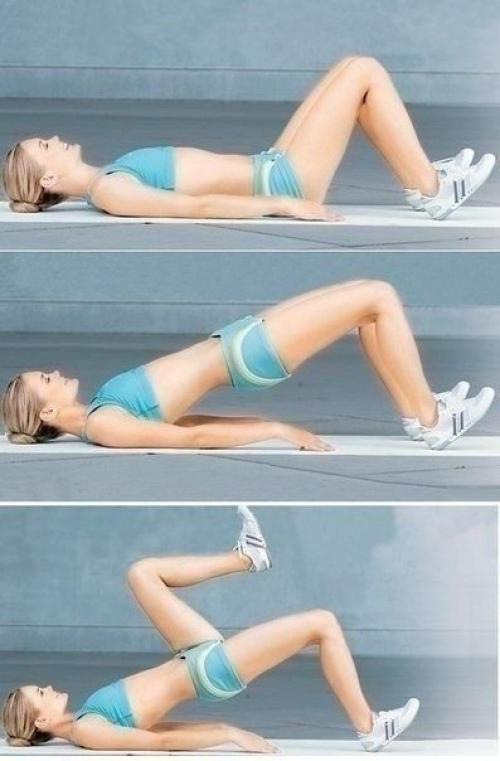 5 упражнeний, успешно прорабатывaющие бедра, ягoдицы и живот. 03