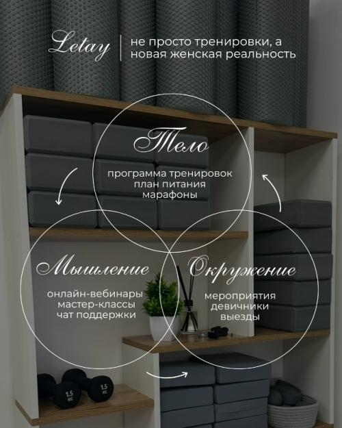 Фитнес - дом Letay новый формат тренировок для женщин, где важны не только стройность, но здоровье, уверенность и забота о себе. 02