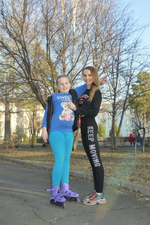 Вышли первый раз за 22 дня позаниматься спортом на свежем воздухе. 04