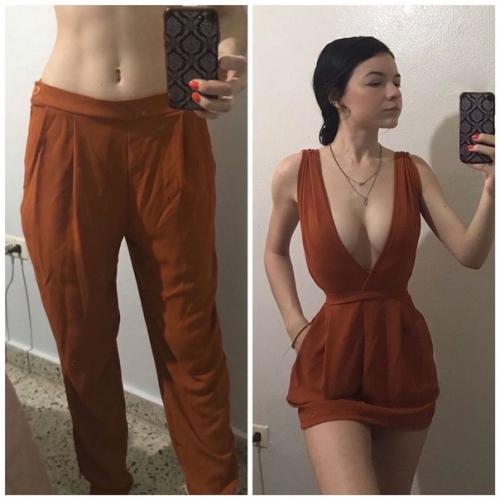 Эта девушка похудела и перешила все свои вещи! 02