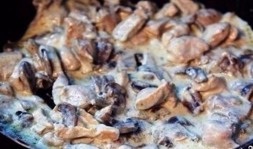 Курица с грибами в сливочном соусе. 04 Курица с грибами в сливочном соусе. 04