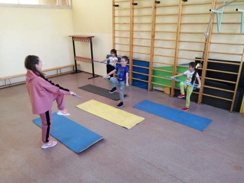 Каникулы онлайн. На каникулах в нашей школе заработал физкультурно - оздоровительный фитнес-клуб Пчела. 01