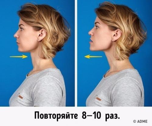 8 простых упражнений, чтобы убрать второй подбородок раз и навсегда! 01