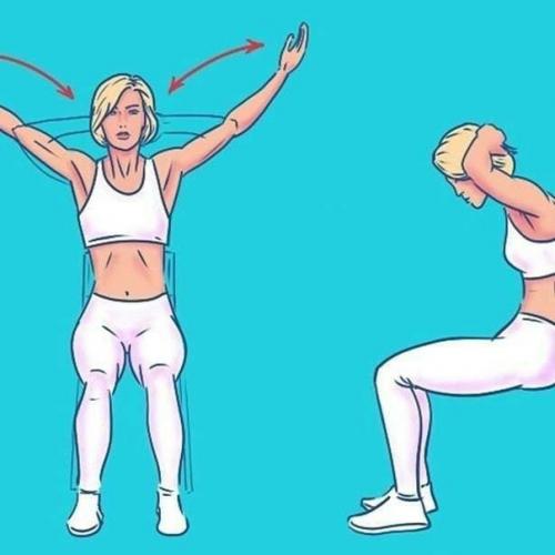 Упражнения для спины с эффeктом массажа. 04