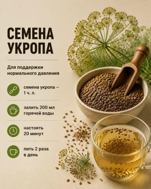 Семена укропа. Содержат эфирные масла и природные соединения, благодаря которым их давно используют для приготовления домашних настоев. 01