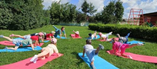 В рамках празднования дня физкультурника в группе Буратино воспитатель Ястребова и. а. провела с детьми фитнес - зарядку. 03