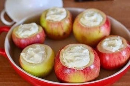 Печеные яблоки с творогом. 02 Печеные яблоки с творогом. 02
