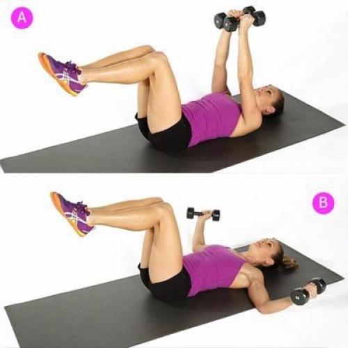 Упражнения для избавления жирка в зоне подмышек? 07