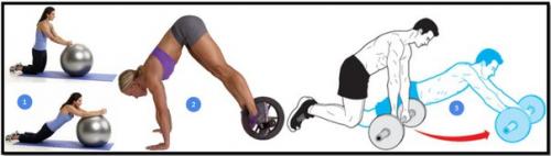 Упражнение с роликом для пресса. 02