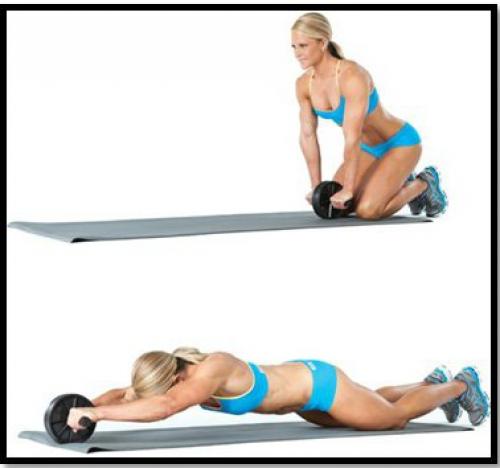 Упражнение с роликом для пресса. 01
