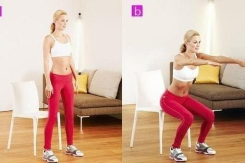Дома. 1. приседания (садиться на стул полностью) - 20. 03