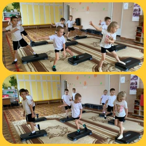 На занятиях физической культурой дети познакомились с фитнес - аэробикой. 01