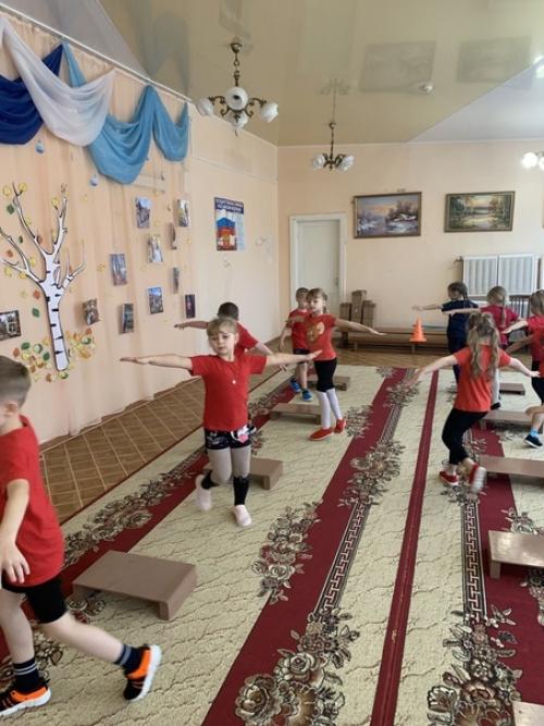 Воспитанники подготовительной группы с удовольствием посещают занятия по фитнес - аэробике. 04