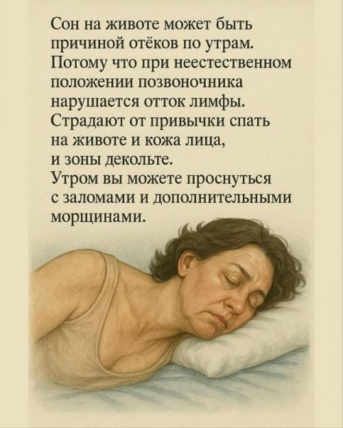 Сон на животе может навредить телу. 02