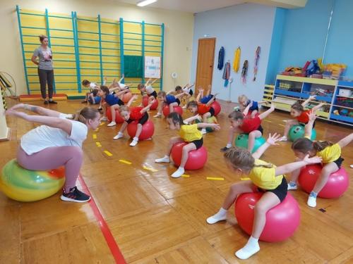 В рамках реализации муниципального проекта Первый раз в Фитнес Класс в старших группах прошла тренировка по фитбол - гимнастике. 01