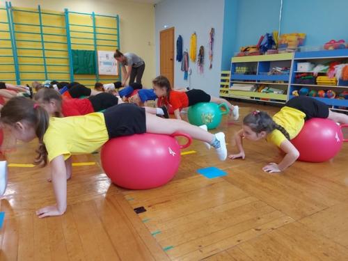 В рамках реализации муниципального проекта Первый раз в Фитнес Класс в старших группах прошла тренировка по фитбол - гимнастике. 02