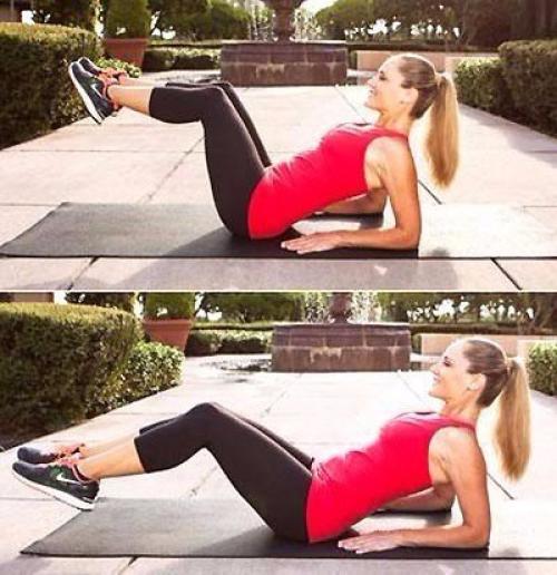 Упражнения на нижний пресс для девушек. 04