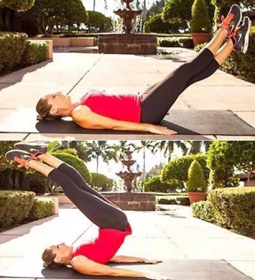 Упражнения на нижний пресс для девушек. 02