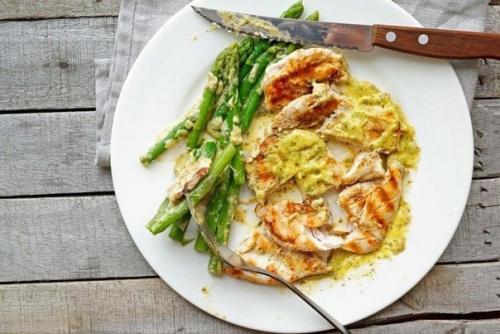 Курица в горчичном соусе со спаржей. 06 Курица в горчичном соусе со спаржей. 06