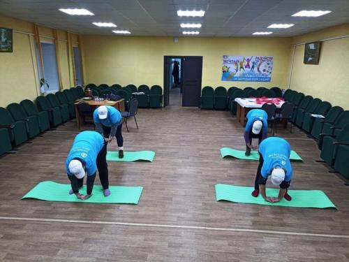 Участники проекта Липецкое Долголетие с удовольствием занимаются в фитнес клубе грация в свишенском доме культуры. 01