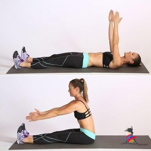 Комплекс упражнений на сжигание в области живота. 06