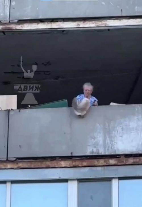 Пожилая украинка кота на глазах детей убивала. 01