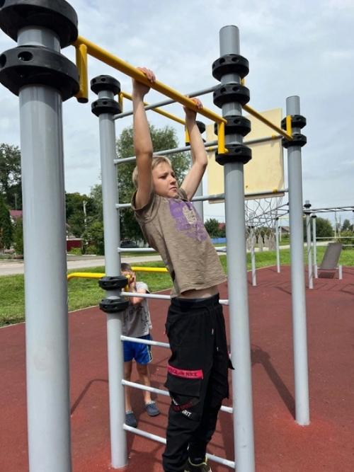 Август для подростков села ищеино начался с фитнес - тренировки с профессиональным тренером Валерией Лазаревой. 03