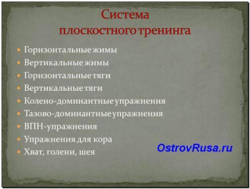 Теория плоскостного тренинга. Принцип плоскостного тренинга. Часть 1