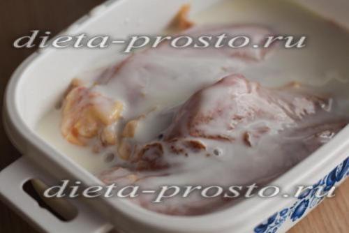 Куриная грудка в кефире пп. Запеченная куриная грудка в кефире