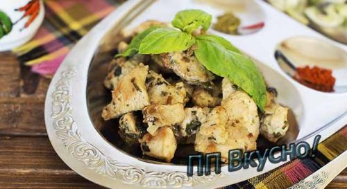 Пп куриная грудка в духовке. Филе с базиликом