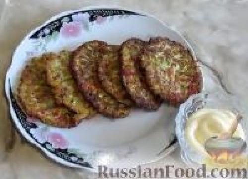 Оладьи из кабачков с чесноком. Кабачки с чесноком, Оладьи