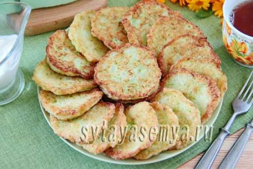 Оладьи из кабачков сладкие. Сладкие оладьи из кабачков