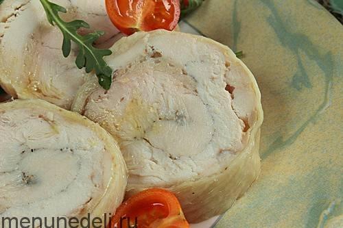 Куриный рулет вареный. Рецепт рулета из целой курицы