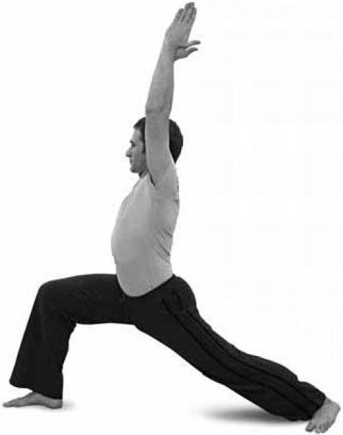 Поза всадника йога. Асана 10. «Всадник», правая нога вперед поза «обезьяна» (банарасана)