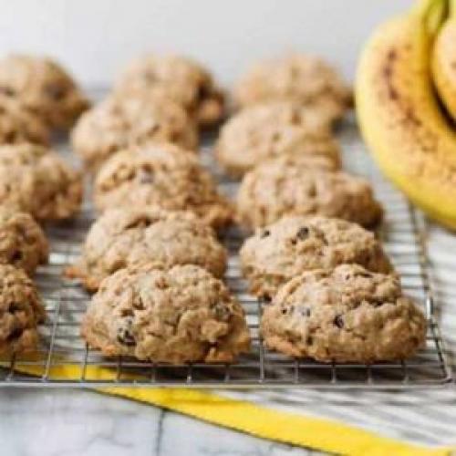 Печенье с овсянкой и бананом и медом. Завтракаем с удовольствием: банановое печенье с овсяными хлопьями