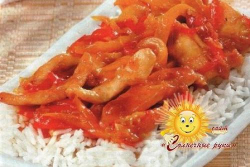 Курица по-тайски, рецепт с овощами