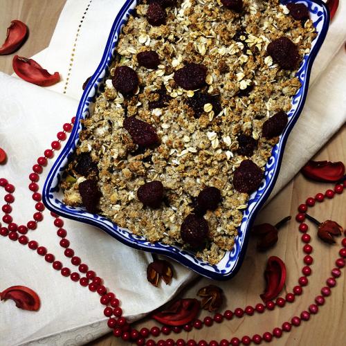 Диетический яблочный крамбл с овсяными хлопьями. Диетический яблочный крамбл